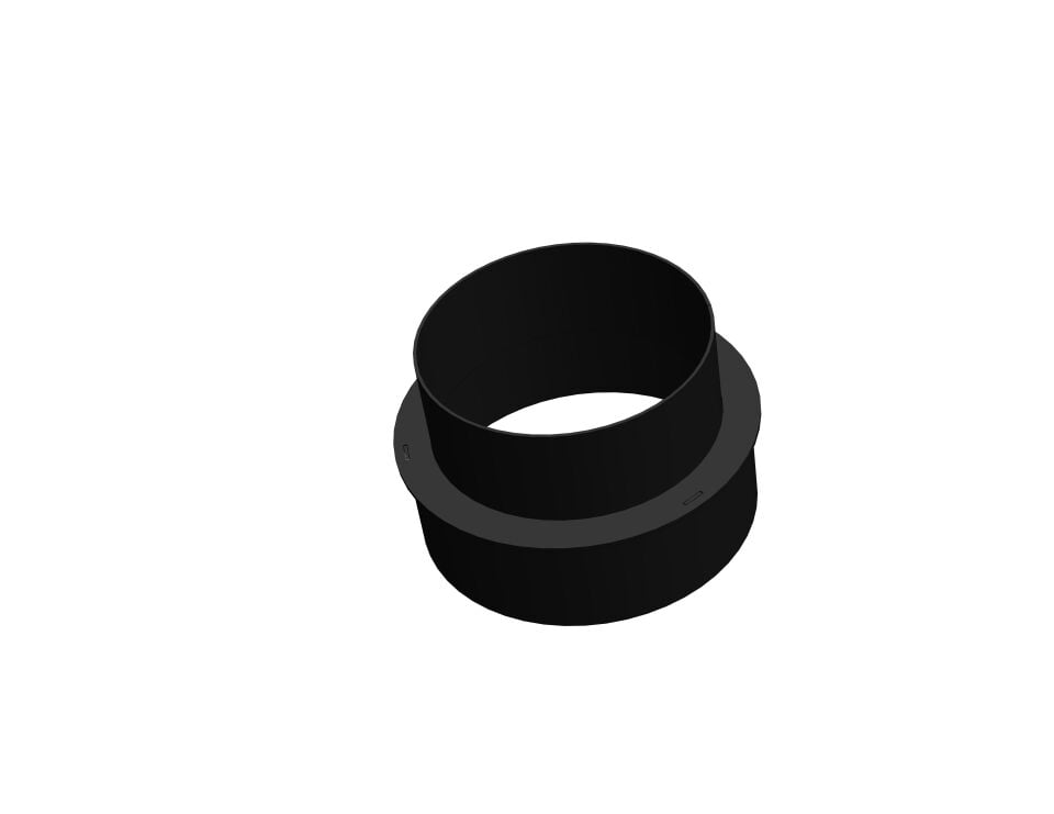 BACA REDÜKSİYON / BOY: 10 CM, ÇAP: 15>13 CM / MAT SİYAH BOYALI / BABA'S STOVE