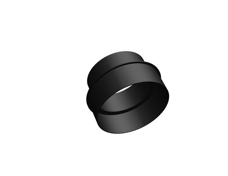 BACA REDÜKSİYON / BOY: 10 CM, ÇAP: 15>13 CM / MAT SİYAH BOYALI / BABA'S STOVE