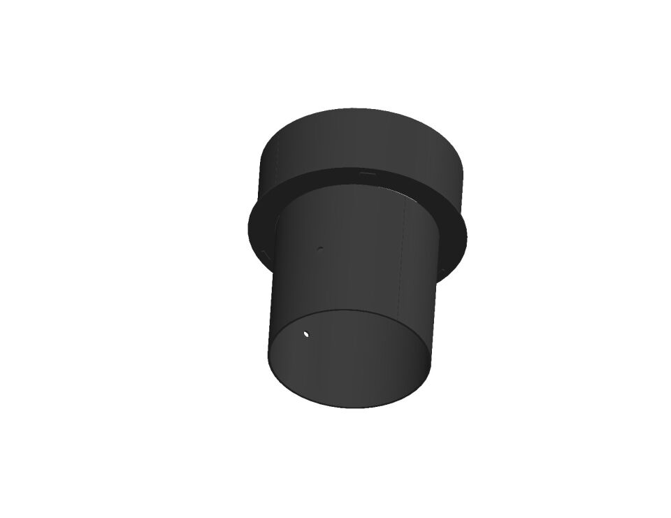 BACA REDÜKSİYON / BOY: 15 CM, ÇAP: 10>13 CM / MAT SİYAH BOYALI / BABA'S STOVE