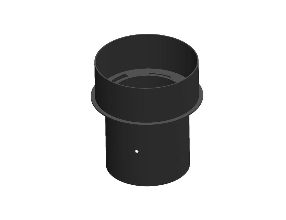 BACA REDÜKSİYON / BOY: 15 CM, ÇAP: 10>13 CM / MAT SİYAH BOYALI / BABA'S STOVE