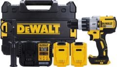 DEWALT DCD996P2-QW ÇİFT AKÜLÜ KÖMÜRSÜZ PROFESYONEL DARBELİ MATKAP 18 VOLT - 5.0 AH LI-ION, SARI-SİYAH