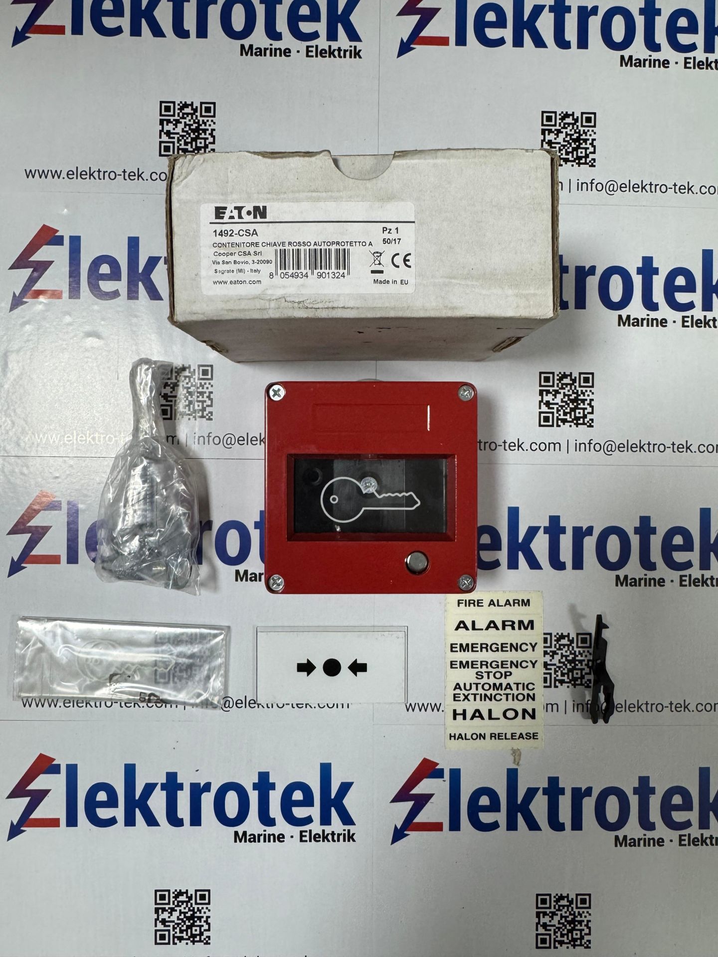 EATON 1492-CSA GLASS BREAK KEY BOX - ANAHTAR KUTUSU