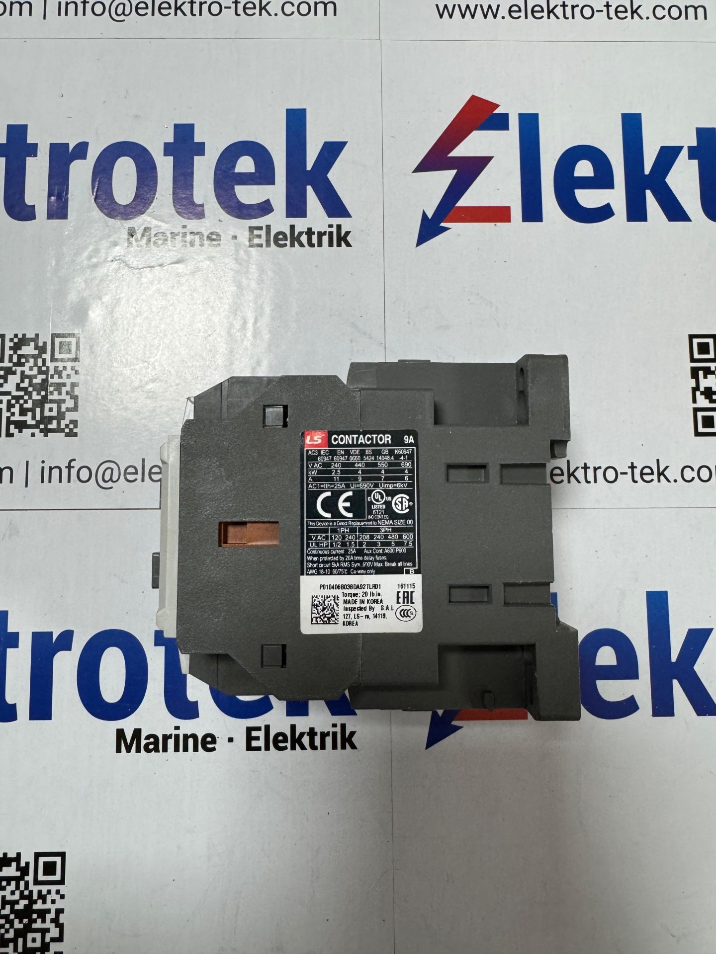 MC-9b LS 3 Kutup Güç Kontaktörü 1NA+1NK 9A AC220V 50/60Hz 1a1b