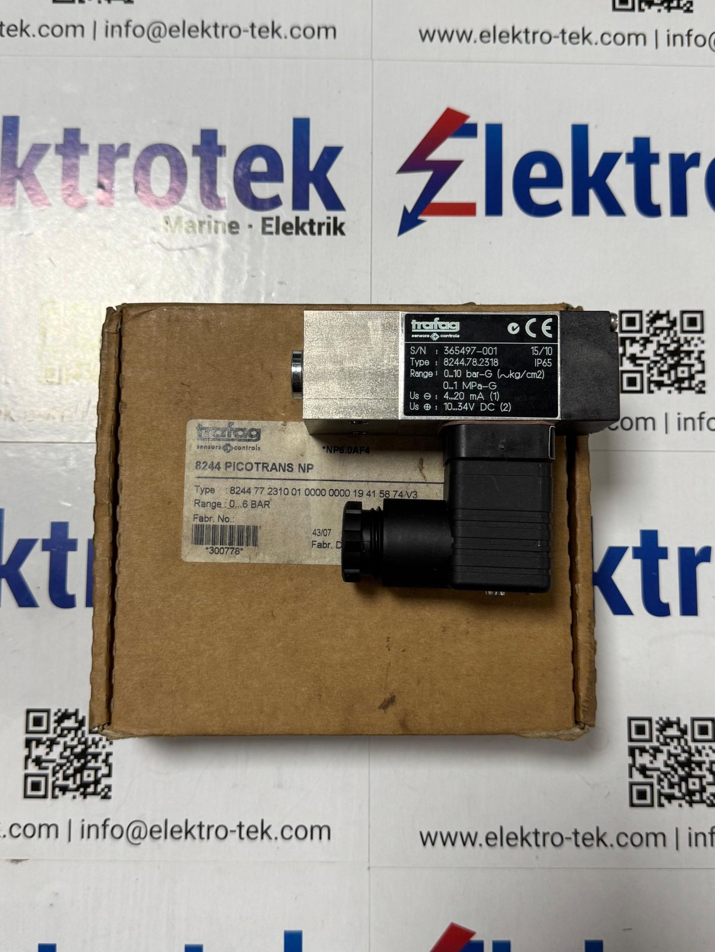 TRAFAG 8244.78.2318 0-6 BAR 4-20MA PRESSURE TRANSMITTER