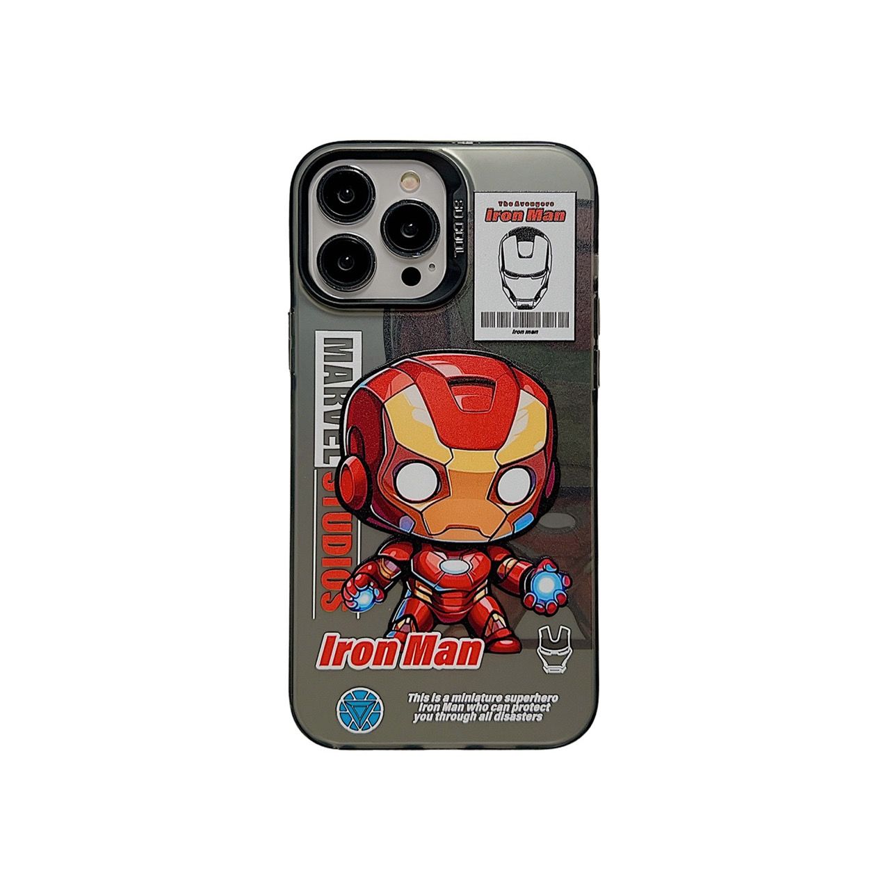 iPhone - Iron Man Kabartmalı Premium Kılıf