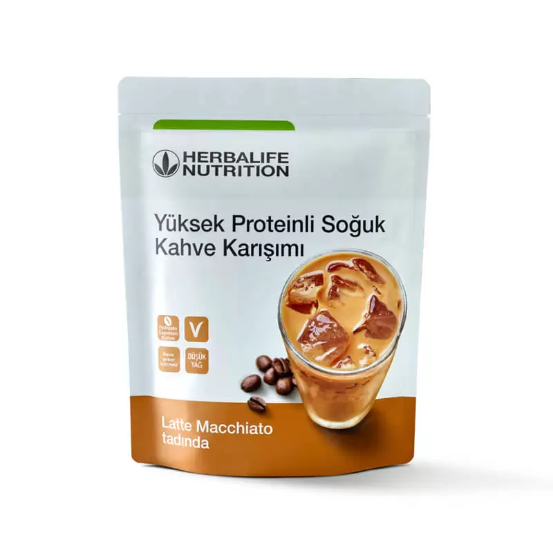 Yüksek Proteinli Soğuk Kahve Latte Macchiato