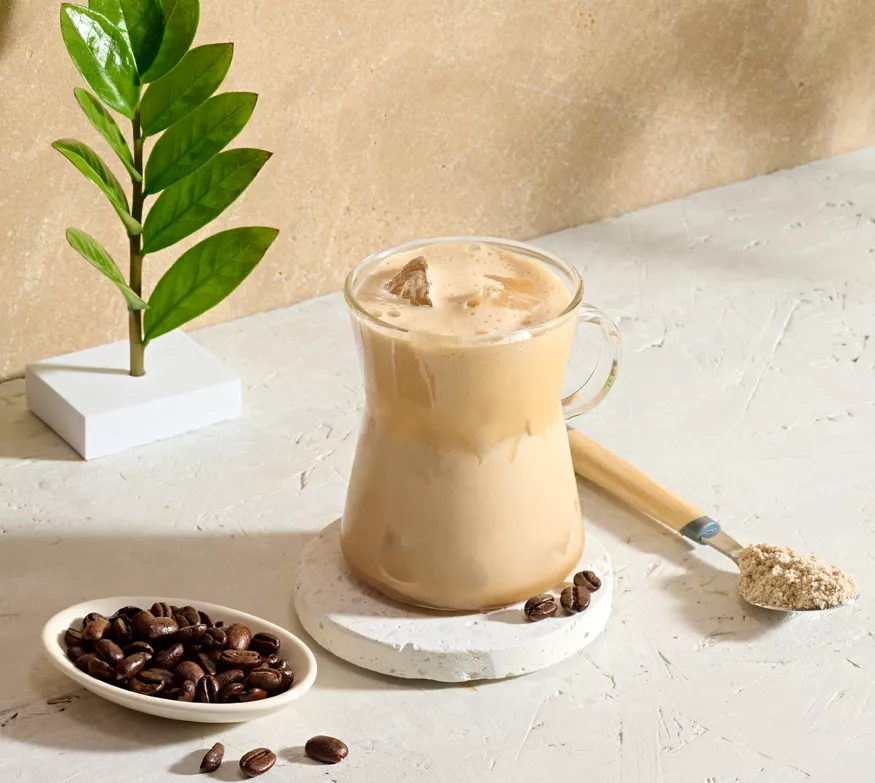 Yüksek Proteinli Soğuk Kahve Latte Macchiato