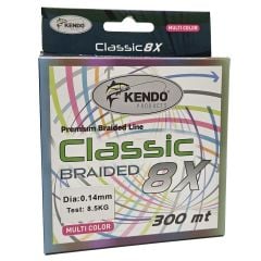 Kendo Classic 8X 300m Multicolor Örgü İp 0.14mm