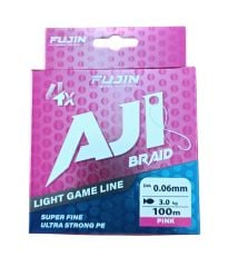 Fujin Aji Light Game Braid 4X 100Mt. Pink İp 0.06mm