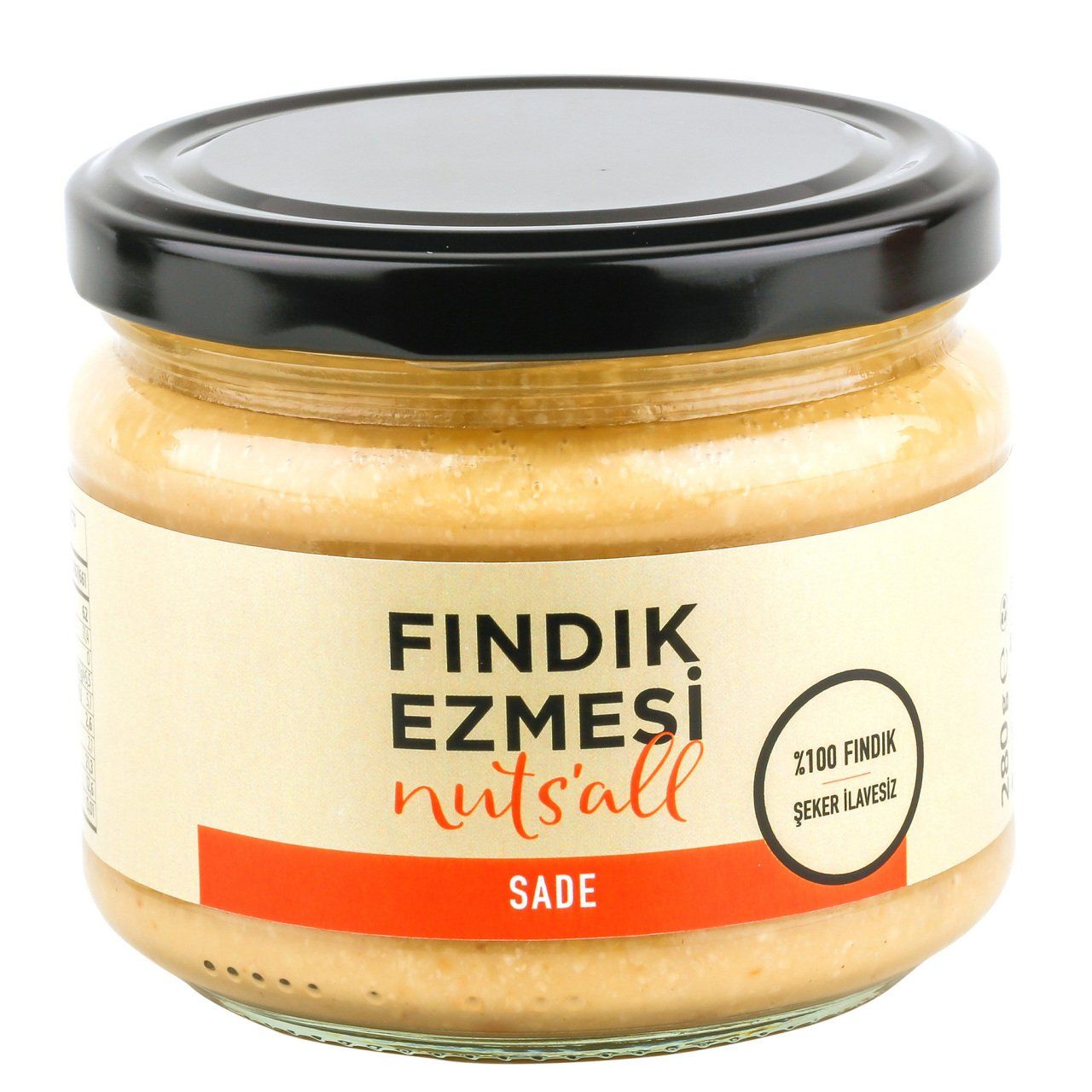 Sade Fındık Ezmesi - %100 Fındık - 280 gr