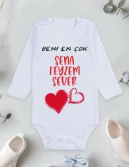 Beni En Çok Teyzem Sever Baskılı Bebek Body