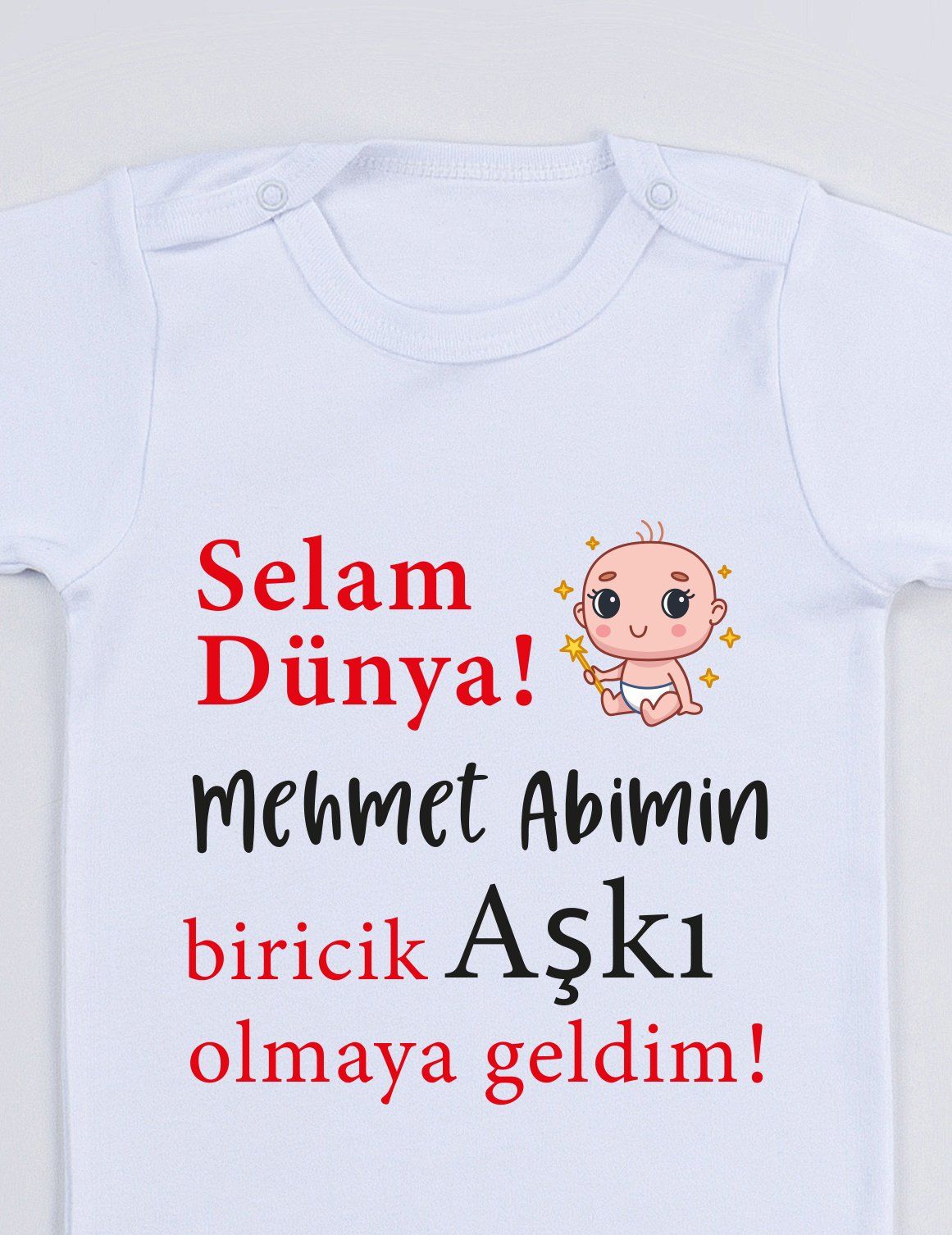 Abimin Biricik Aşkı Olmaya Geldim Baskılı Bebek Body