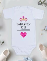 Babasının Kızı Baskılı Bebek Body