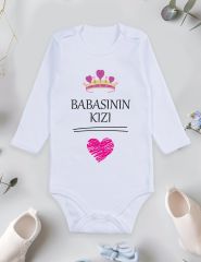 Babasının Kızı Baskılı Bebek Body
