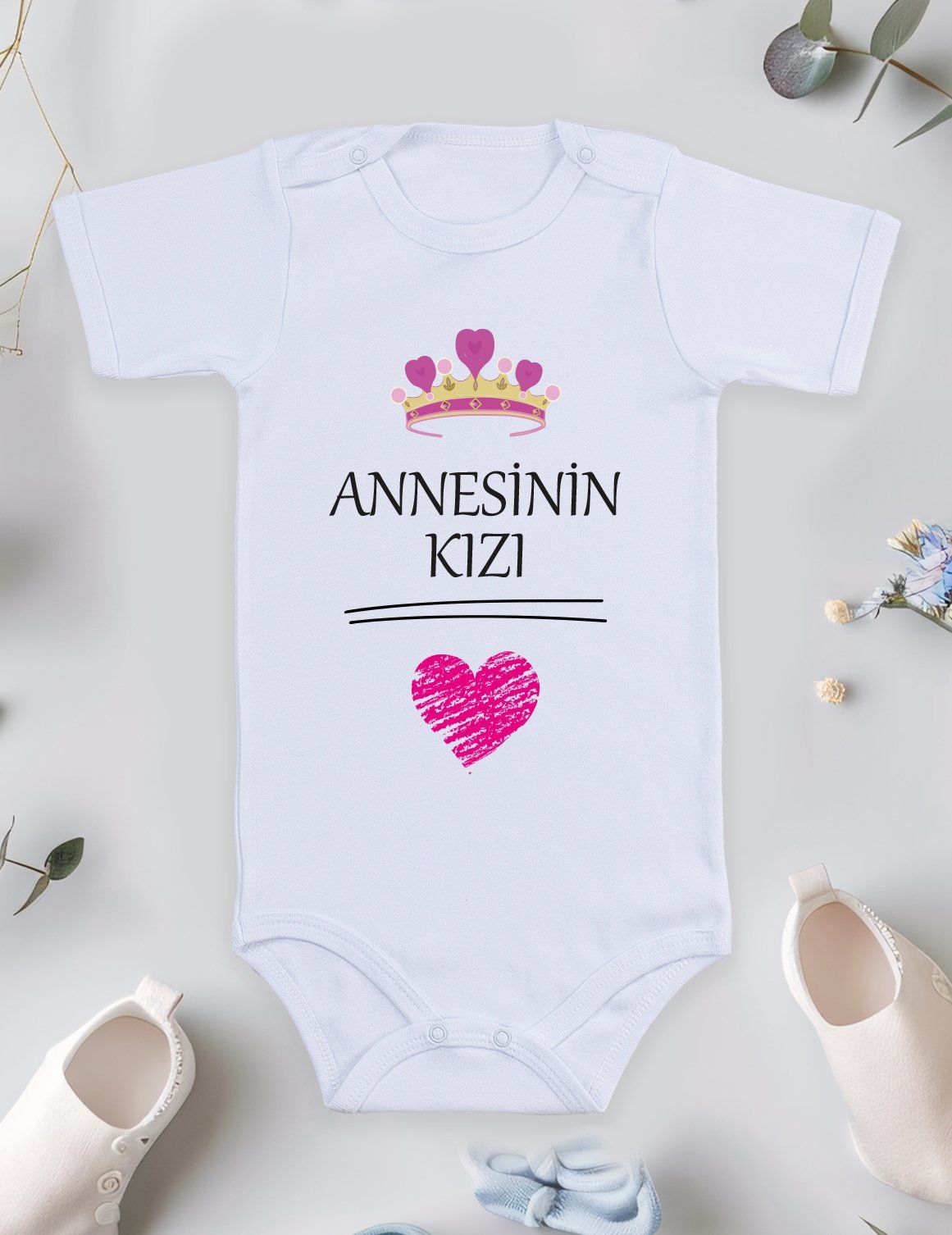 Annesinin Kızı Baskılı Bebek Body