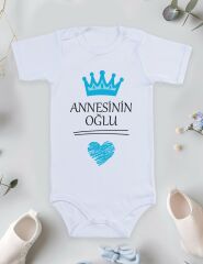 Annesinin Oğlu Baskılı Bebek Body