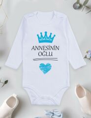 Annesinin Oğlu Baskılı Bebek Body