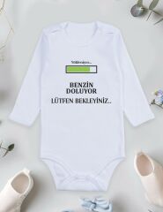 Benzin Doluyor Baskılı Bebek Body