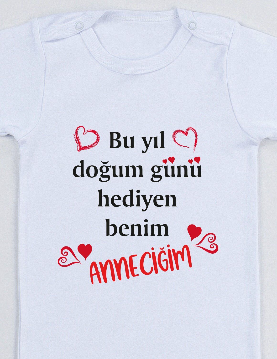 Bu Yıl Doğum Günü Hediyen Benim Anneciğim Baskılı Bebek Body