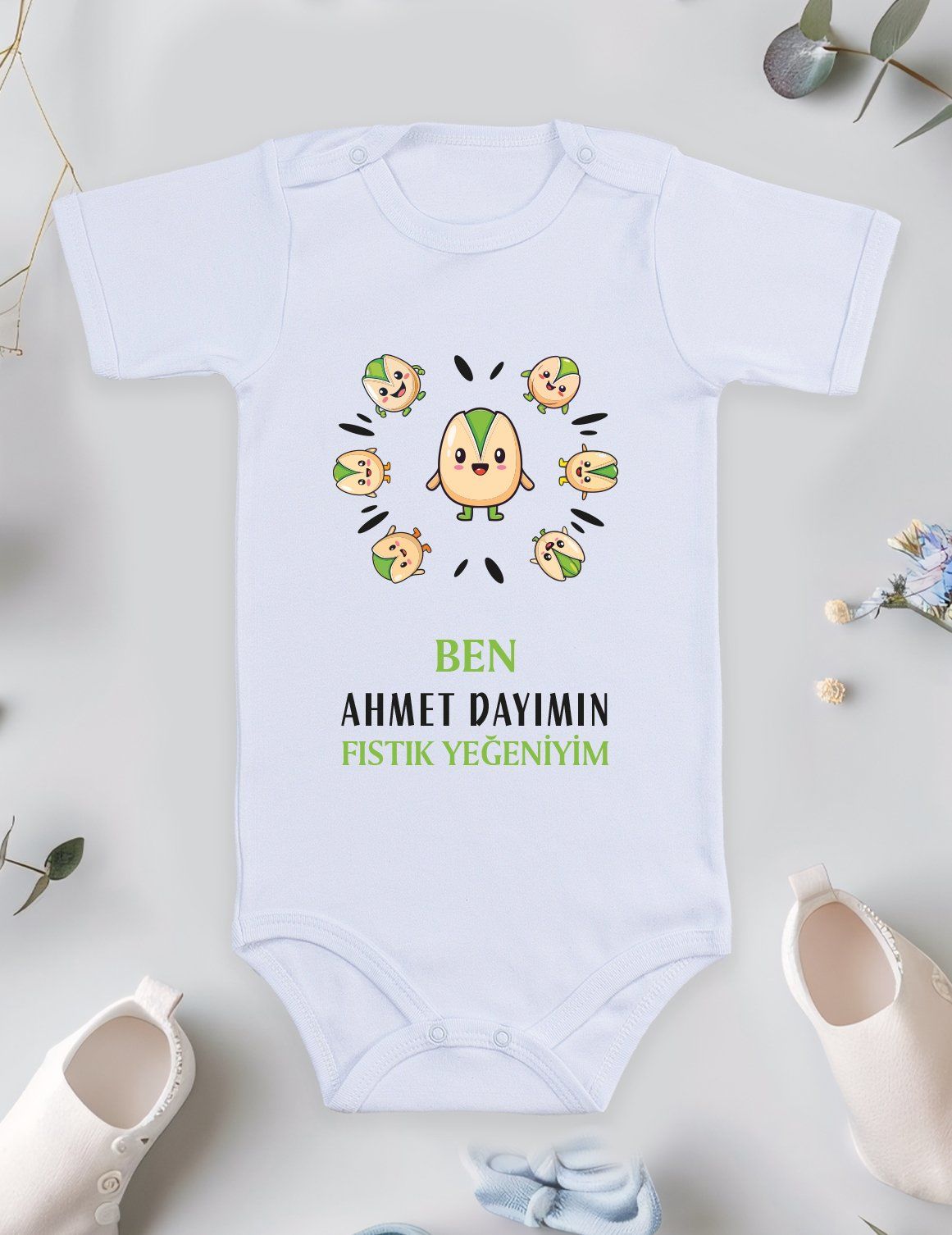 Ben Dayımın Fıstık Yeğeniyim Baskılı Bebek Body
