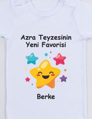 Teyzesinin Yeni Favorisi ve İsim Baskılı Bebek Body