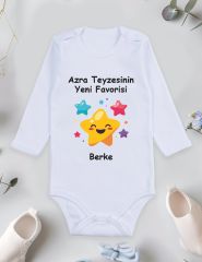 Teyzesinin Yeni Favorisi ve İsim Baskılı Bebek Body