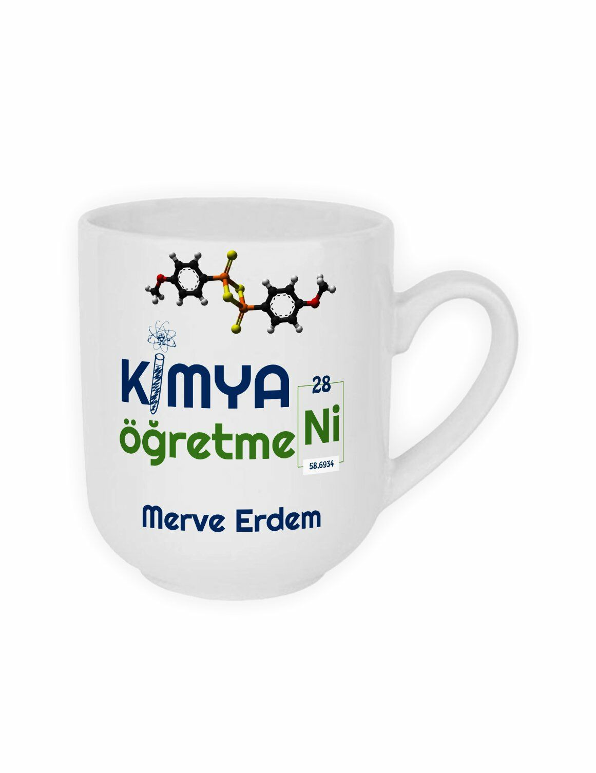 Kimya Öğretmeni ve İsim Baskılı Kupa Bardak