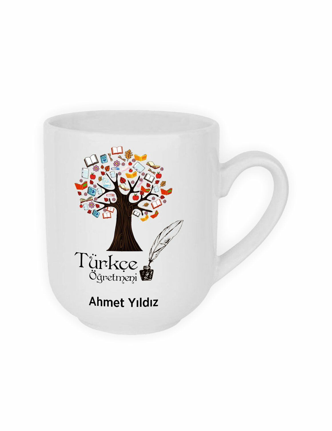 Türkçe Öğretmeni ve İsim Baskılı Kupa Bardak