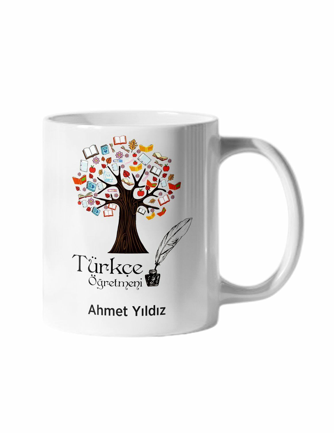 Türkçe Öğretmeni ve İsim Baskılı Kupa Bardak