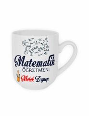 Matematik Öğretmeni ve İsim Baskılı Kupa Bardak