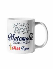 Matematik Öğretmeni ve İsim Baskılı Kupa Bardak