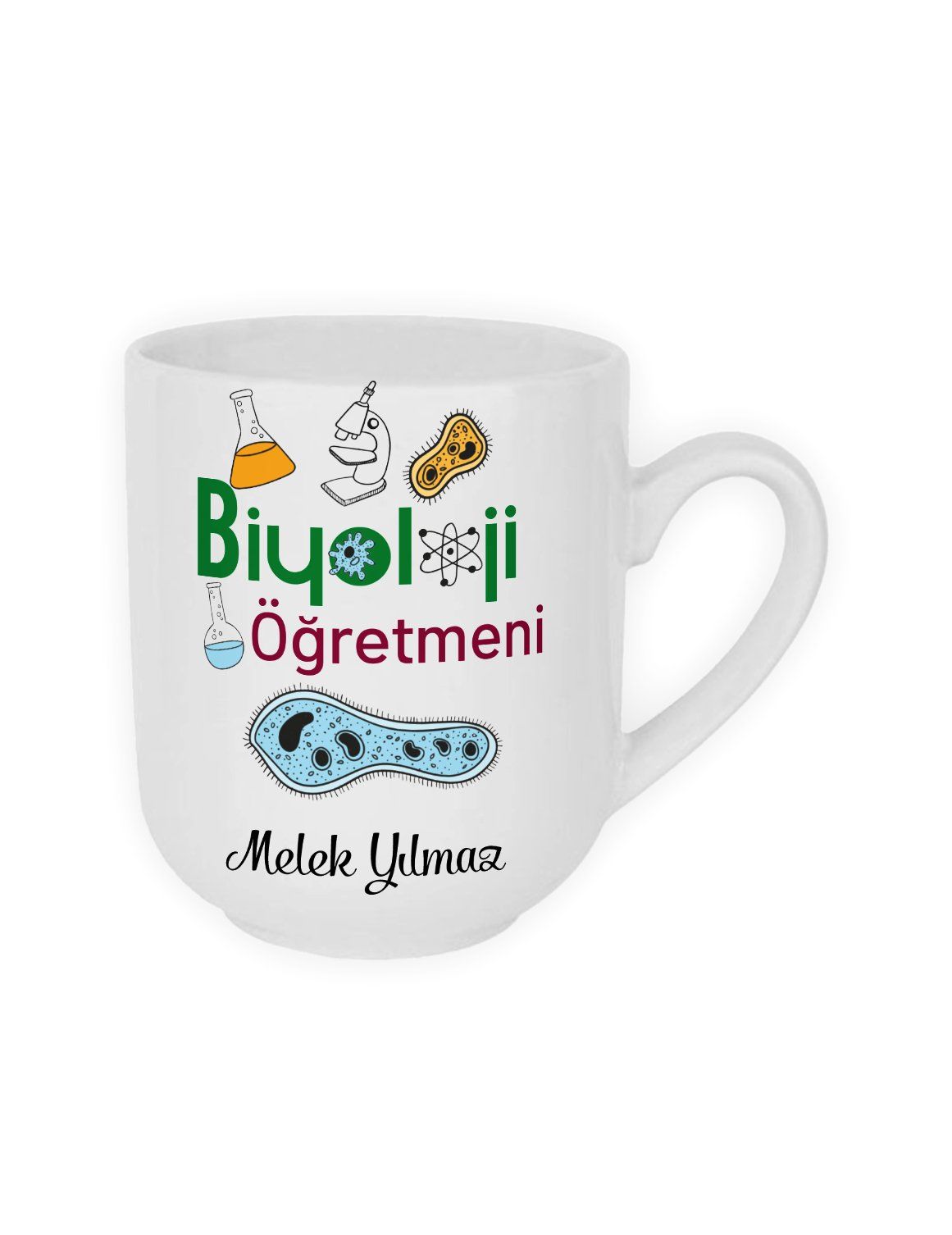 Biyoloji Öğretmeni ve İsim Baskılı Kupa Bardak