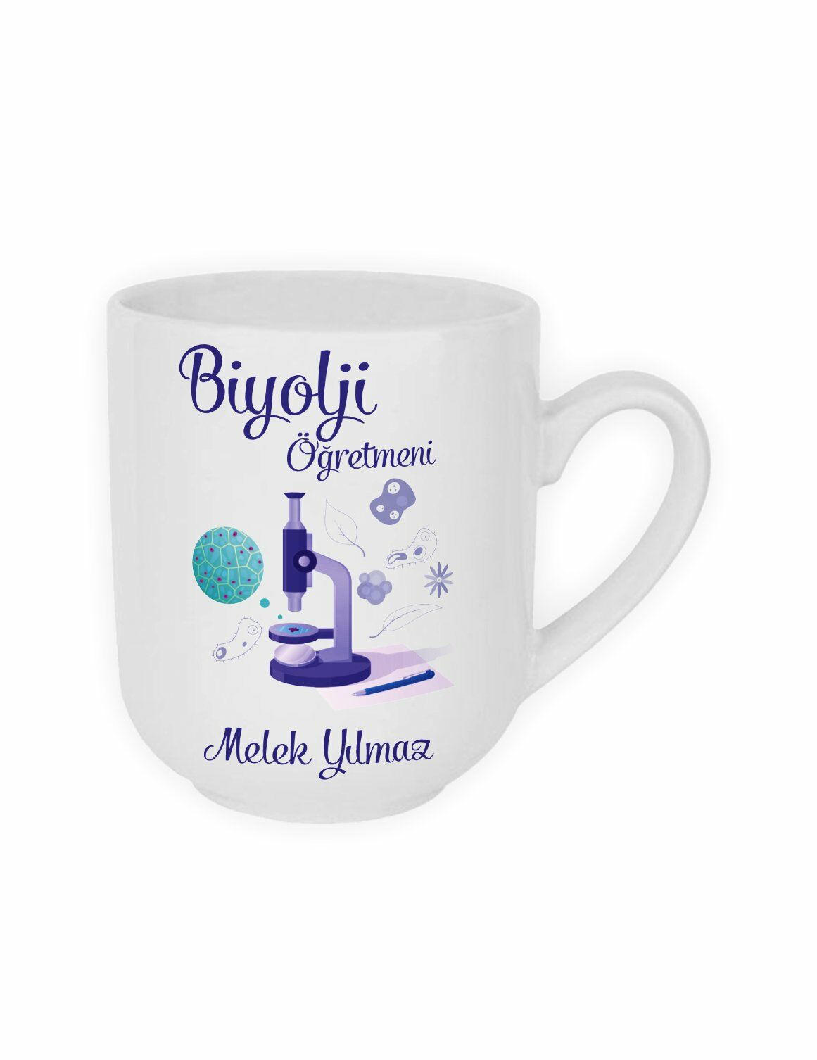 Biyoloji Öğretmenine Özel İsim Baskılı Kupa Bardak