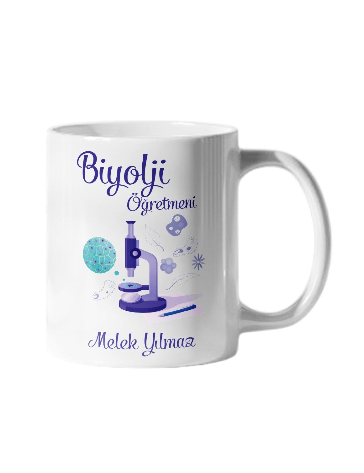 Biyoloji Öğretmenine Özel İsim Baskılı Kupa Bardak