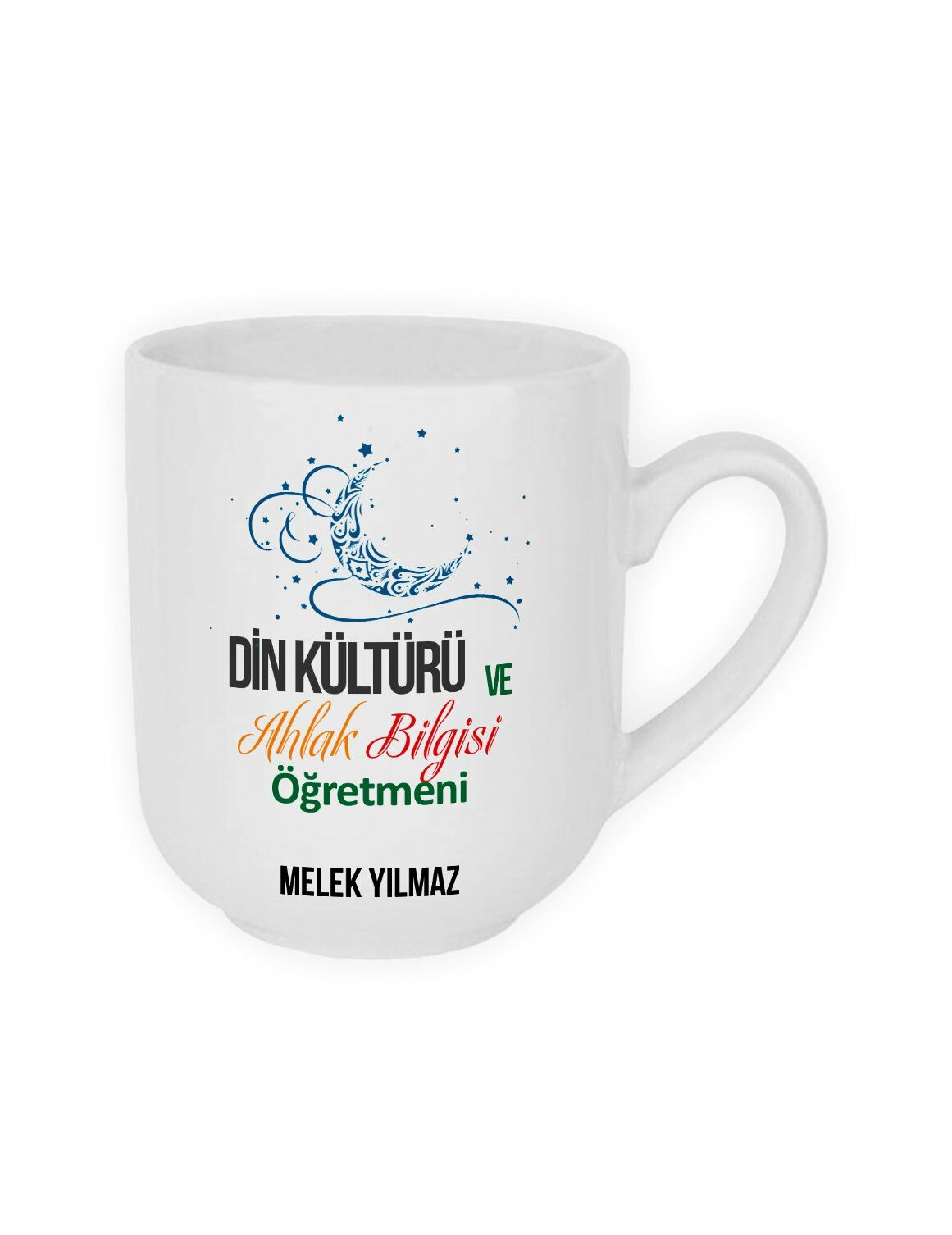 Din Kültürü ve Ahlak Bilgisi Öğretmeni ve İsim Baskılı Kupa Bardak