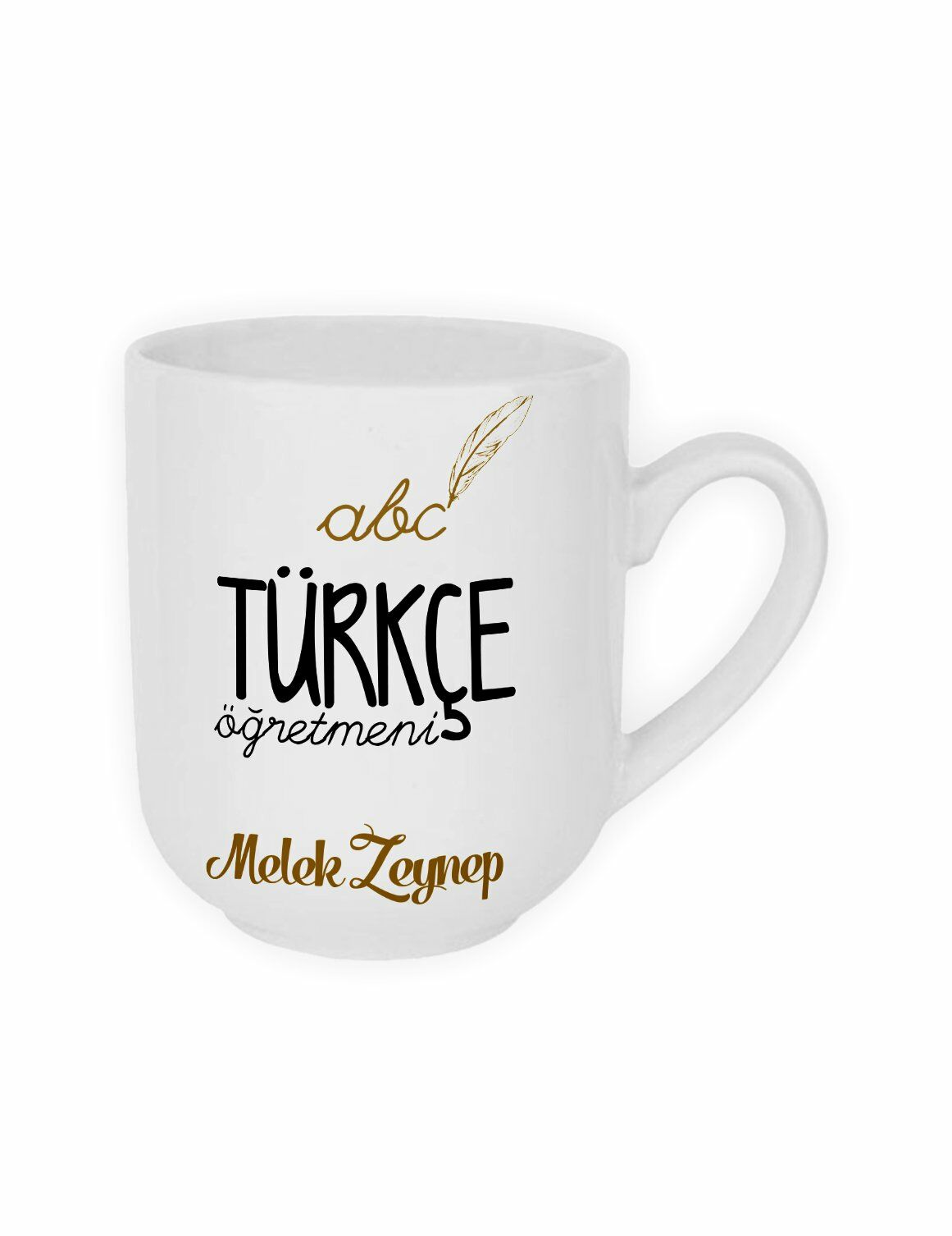 Türkçe Öğretmeni Yazılı ve İsim Baskılı Kupa Bardak