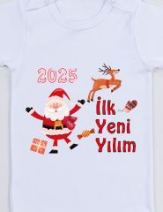 İlk Yeni Yılım 2025 Baskılı Bebek Body