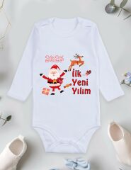 İlk Yeni Yılım 2025 Baskılı Bebek Body
