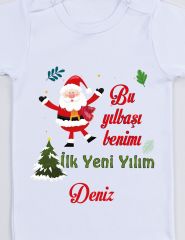 Bu Yılbaşı Benim İlk Yeni Yılım ve İsim Baskılı Bebek Body