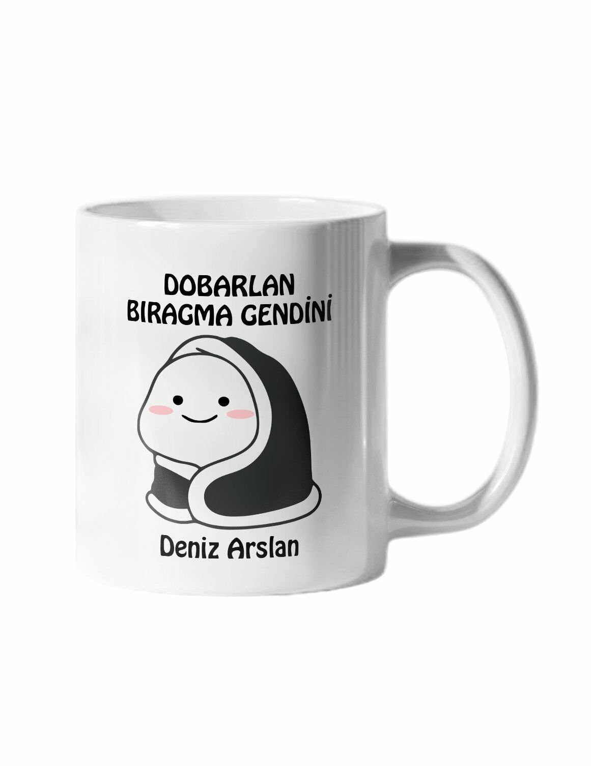 Toparlan Bırakma Kendini Yazılı ve İsim Baskılı Kupa Bardak