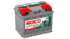 MUTLU  AKÜ 12 V 60 AMPER AH 680 EN AGM STAR STOPLU