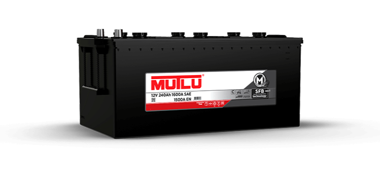 MUTLU  AKÜ 12 V 240 AMPER AH 1500 AGIR HİZMET SFB