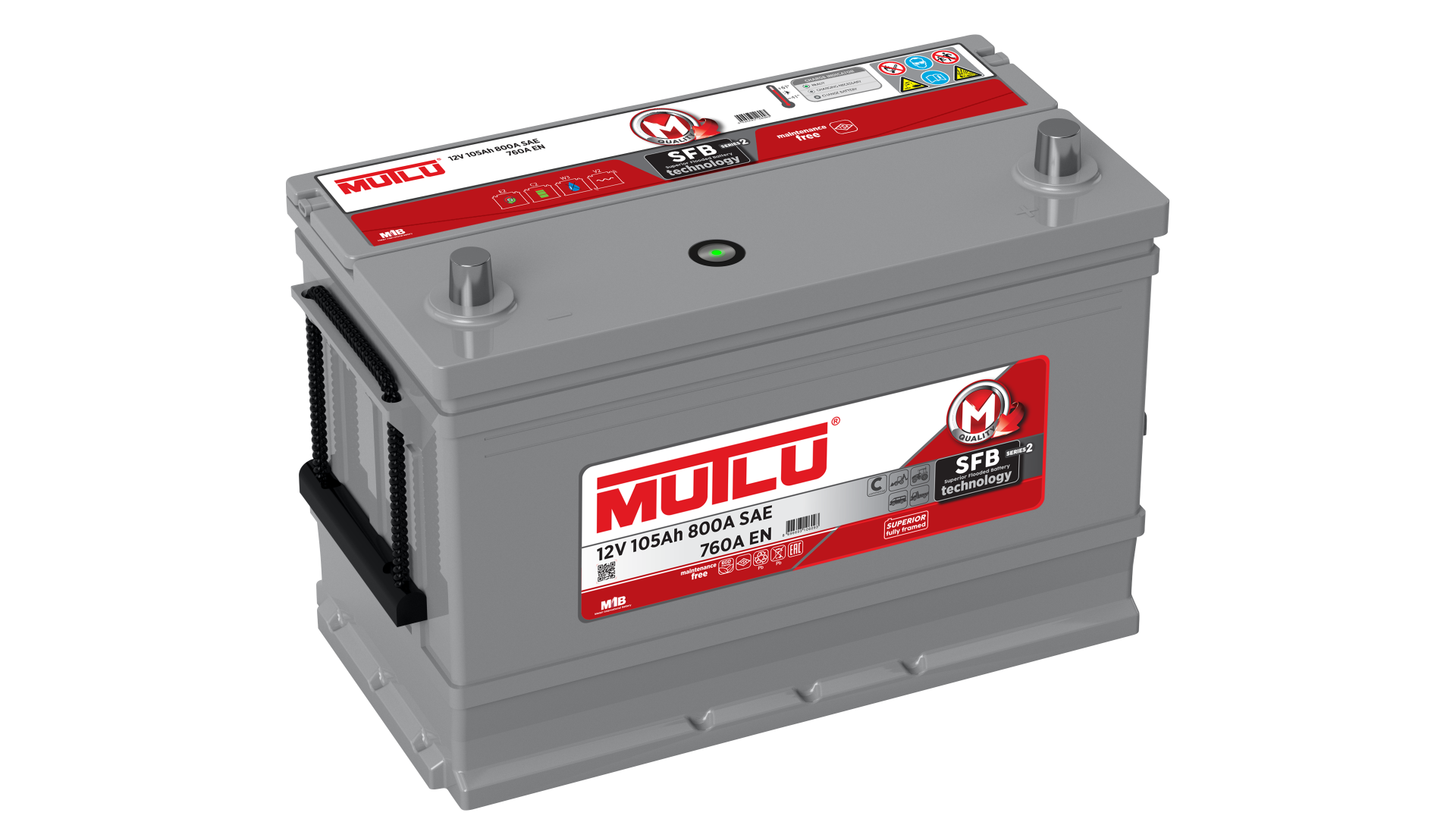 MUTLU  AKÜ 12 V 105 AMPER AH 800A SFB