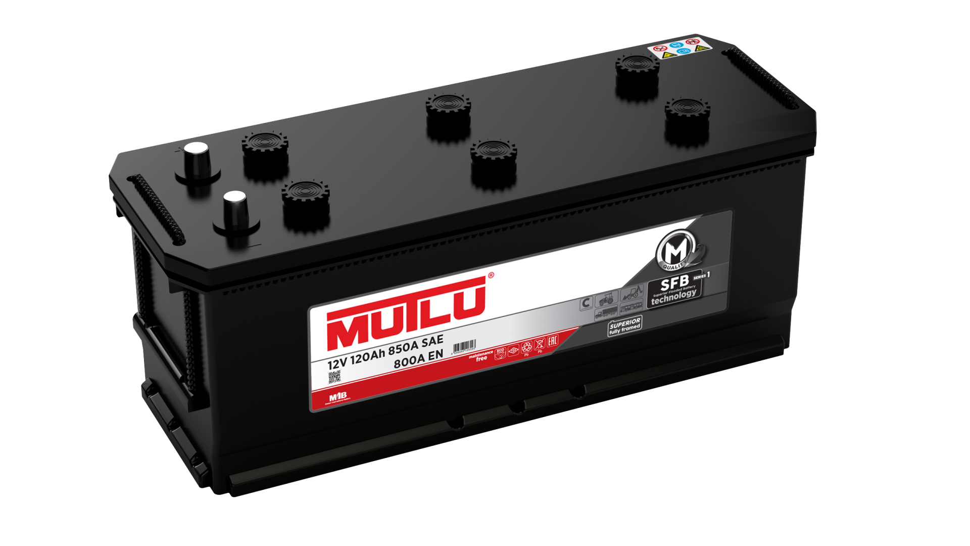 MUTLU  AKÜ 12 V 120 AMPER AH 850A SFB