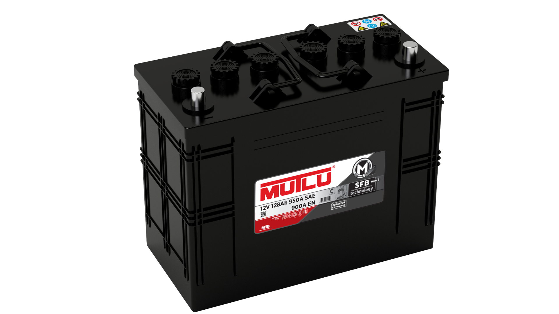 MUTLU  AKÜ 12 V 128 AMPER AH 850A SFB