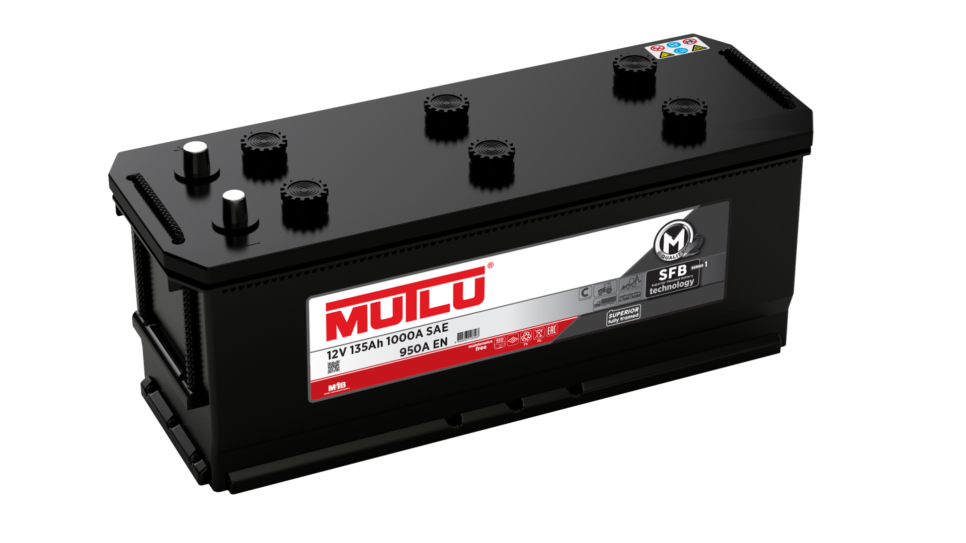 MUTLU  AKÜ 12 V 135 AMPER AH 1000A SFB