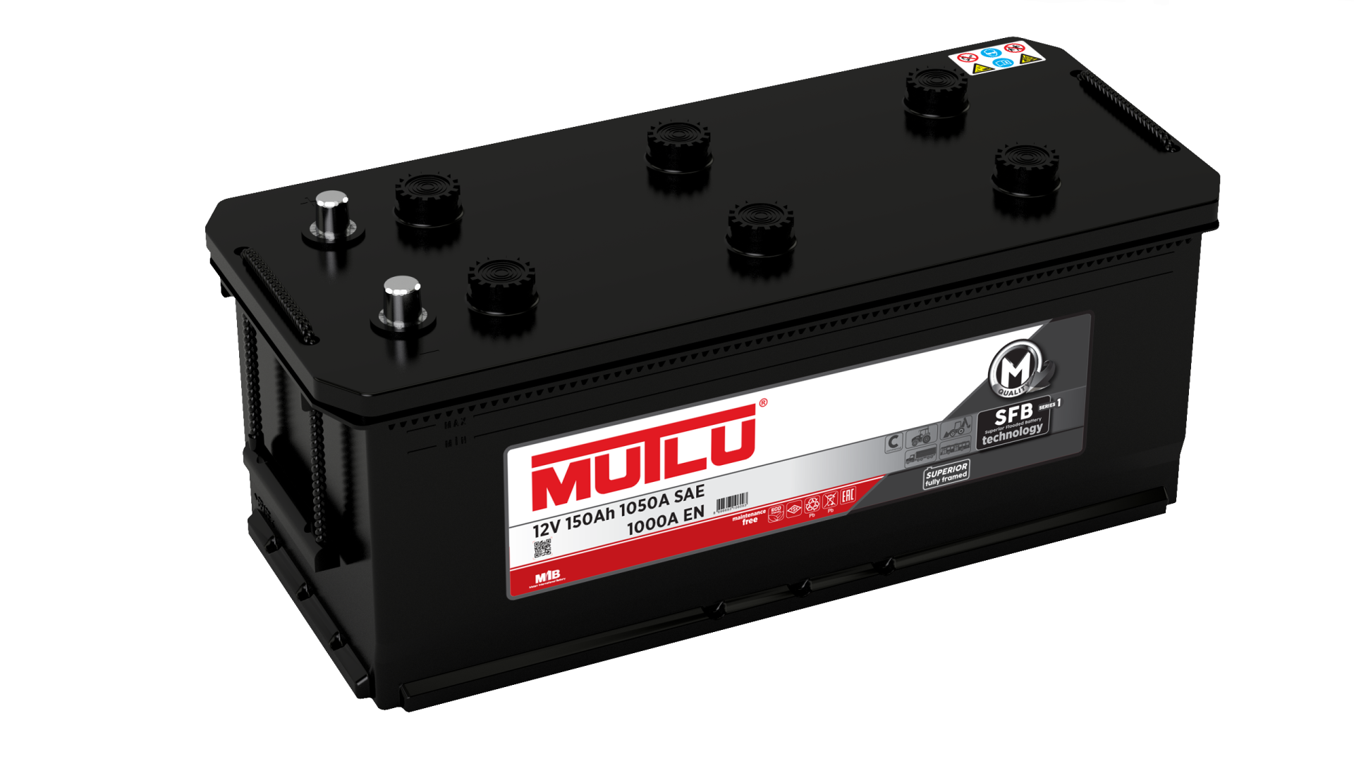 MUTLU  AKÜ 12 V 150 AMPER AH 1050A SFB