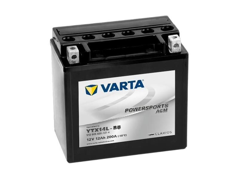 VARTA MOTOSİKLET AKÜSÜ 12VOLT 12 AMPER 200 A YTX14VS POWERSPORTS AGM (YEDEKLEME BESLEME  AKÜSÜ)