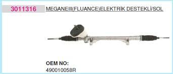HEMA A0017905HT DİREKSİYON KUTUSU ELEKTRİK DESTEKLİ MEGAN III 08=> FLUENCE 10=> SCENIC III 09=> 490018982R-490017022R-490010055R