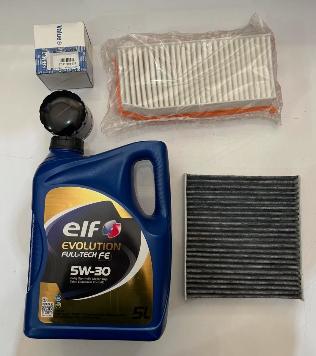 ORJINAL 7715151515 BAKIM SETİ CLIO IV 1.5 DCİ ELF 5LT YAĞ 4LÜ SET